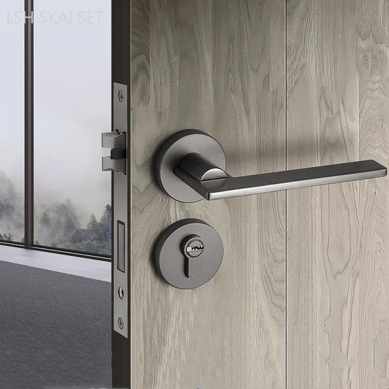 Бесшумный раздвоенный дверной замок высокого качества из цинкового сплава