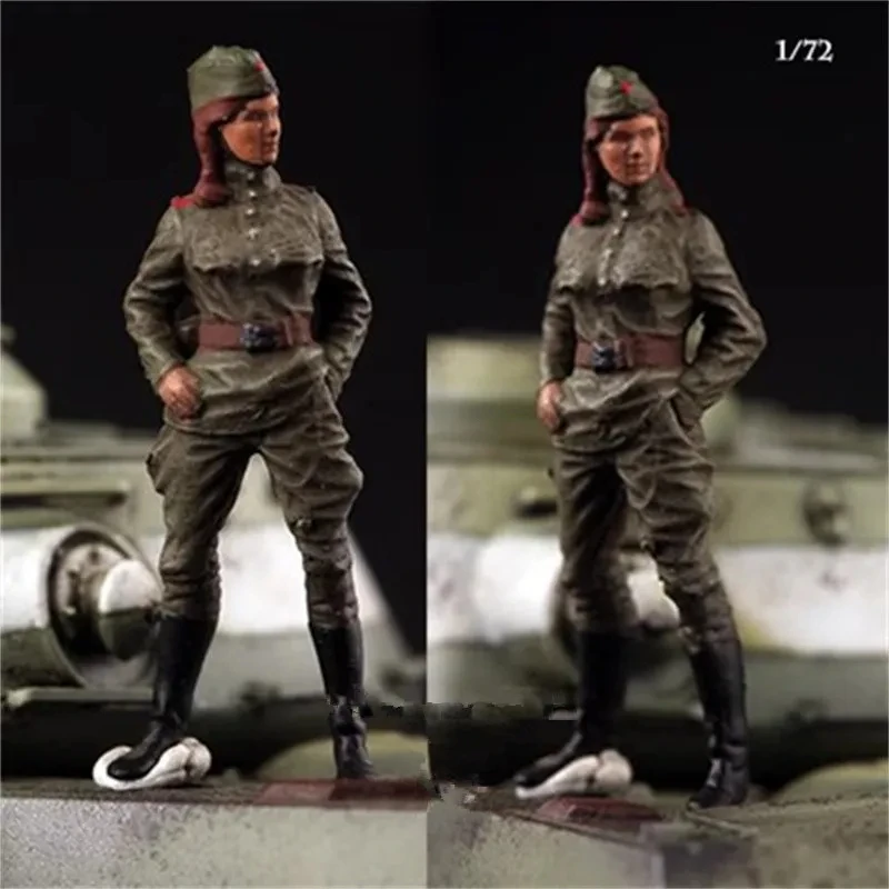 

1:72 Scale Model 1Pcs Soviet Female Officer Action Figure Toy DIY Scene Doll Figure Accessory Collection Dolls Gifts Fan Display