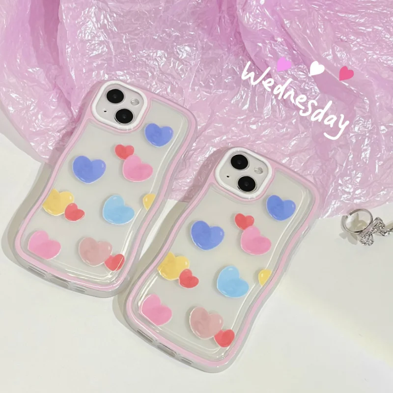 

Wave Graffiti Heart Phone Case Cover for IPhone 11 12 13 14 Pro X XR XS Max Shockproof Case for IPhone 14 Pro Max Cases