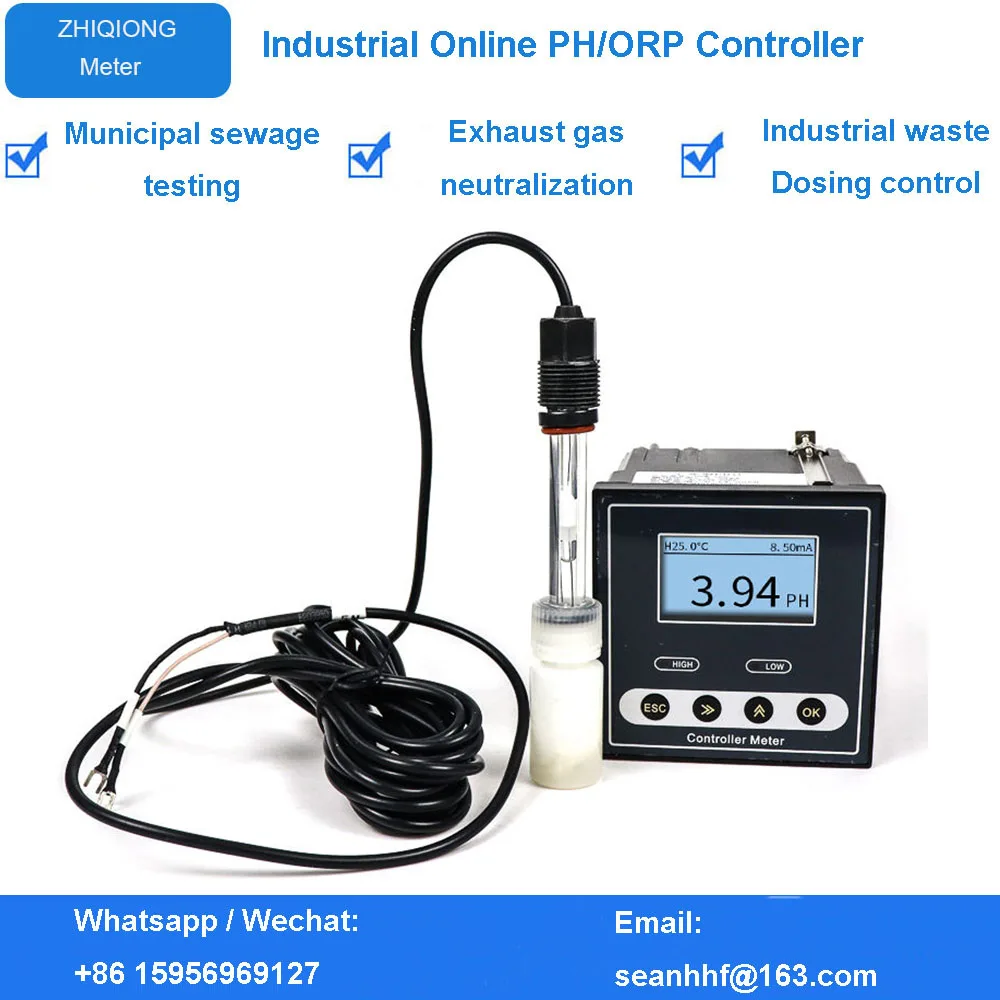 

Automatic pharmaceutical waterproof pool electrode ph measure meter multimeter controller smart sensor for food