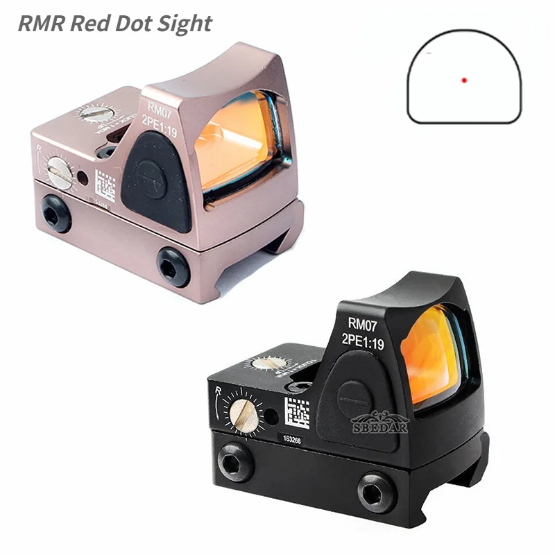 

Tactiacl Airsoft Adjustable Brightness RMR Glock Optical Reflex Rifle RMR Red Dot Sight Scope Hunting Optics