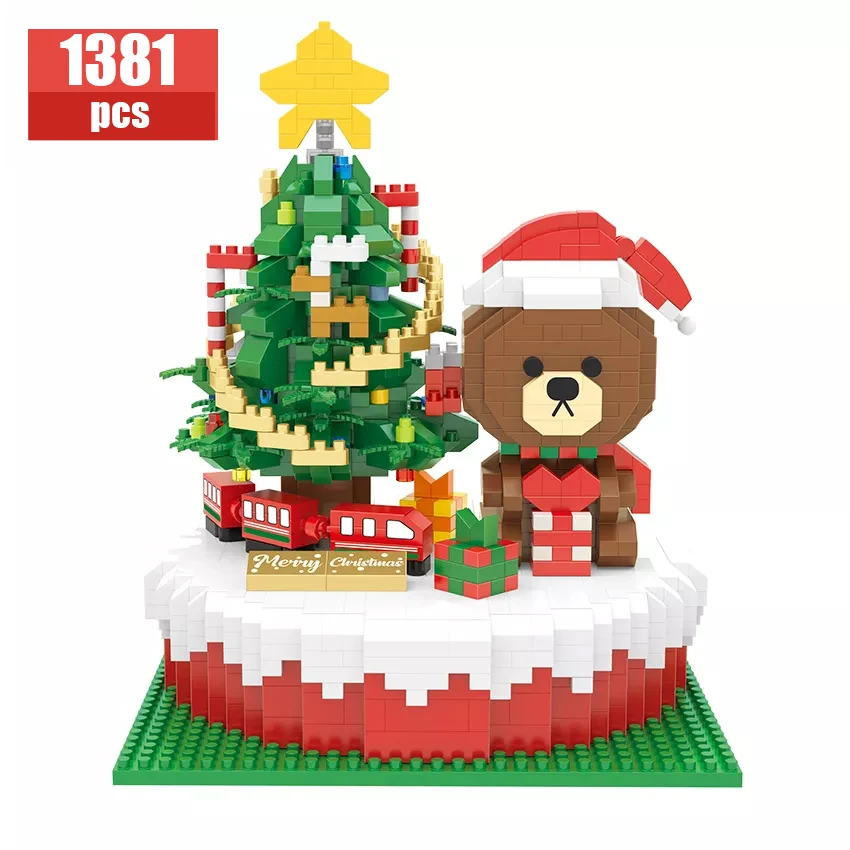 

1381 PCS City Blocks Cake Mini Bricks Building Set Kids Assembly Model Christmas Gifts Early Educational Toys For Children
