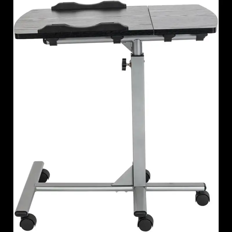 

Home Office Desks,Rolling Laptop Notebook Desk,Stand Over Sofa Bed Table,Adjustable Height,Black