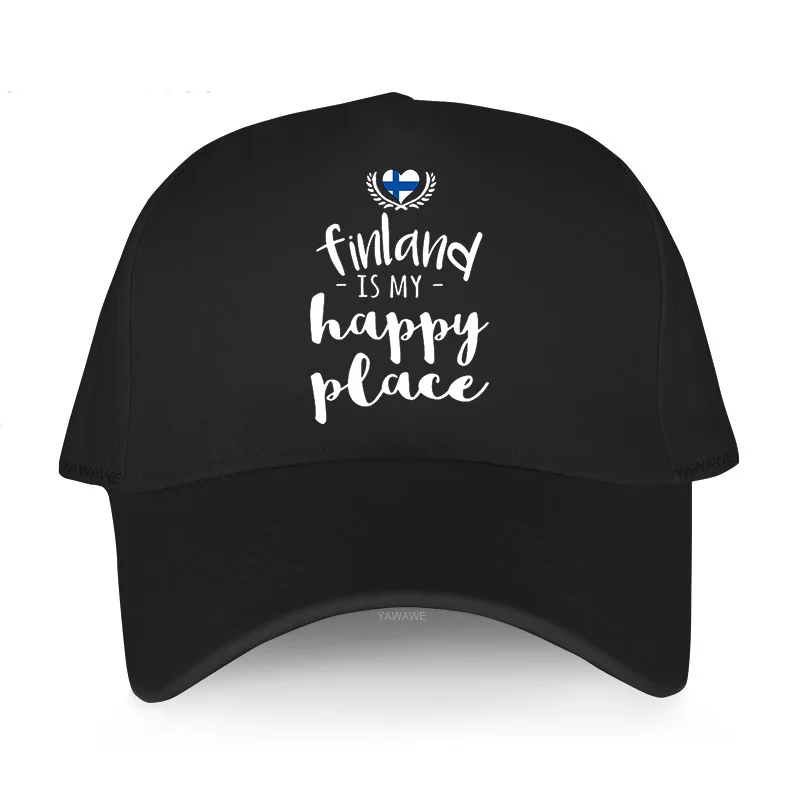

Men's Fashion cotton printed Hat brand original Cap FINLAND IS MY HAPPY PLACE Unisex Breathable Baseball cap Boyfriend hats