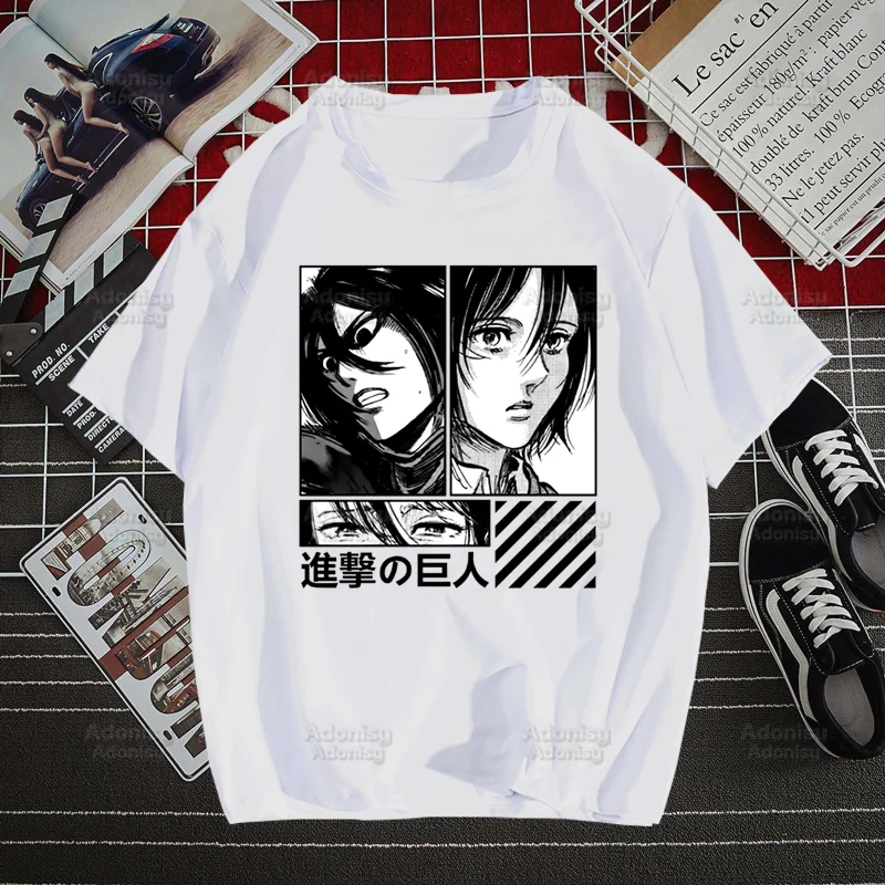 

Attack on Titan Men/Women T-shirt Tops Crew Neck Fitted Soft Shingeki No Kyojin Anime Final Season Tees Clothes T Shirt