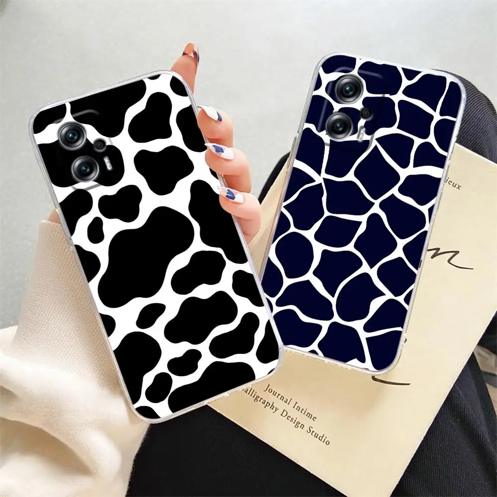 

Clear Case For Redmi Note 11 11T 10S 10 9 4G 9S 12 10C 9T 9A K40 Pro Plus 5G Case Stylish Colorful Prints Cow Zebra Texture