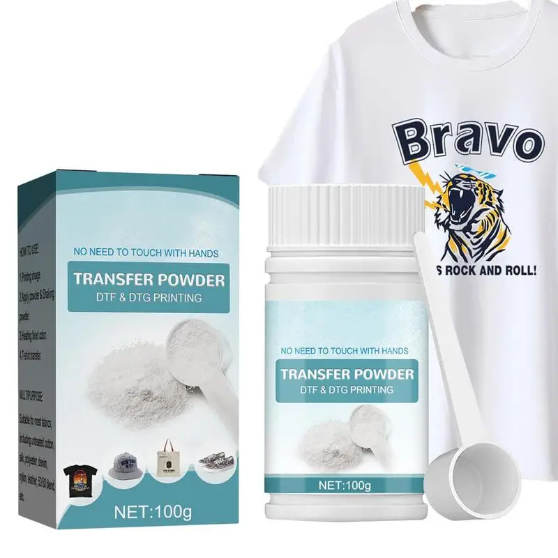 

Переносной порошок 100 г/3,5 унций, портативный белый цифровой термоклей для футболок из хлопка, шелка, полиэстера