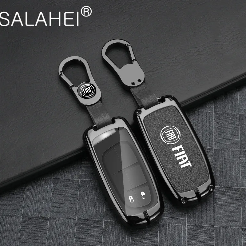 

Leather Car Key Cover Case For Fiat Viaggio/Ottimo M19 Freemont Charger Dart Challenger Durango Renegade Auto Styling Accessorie