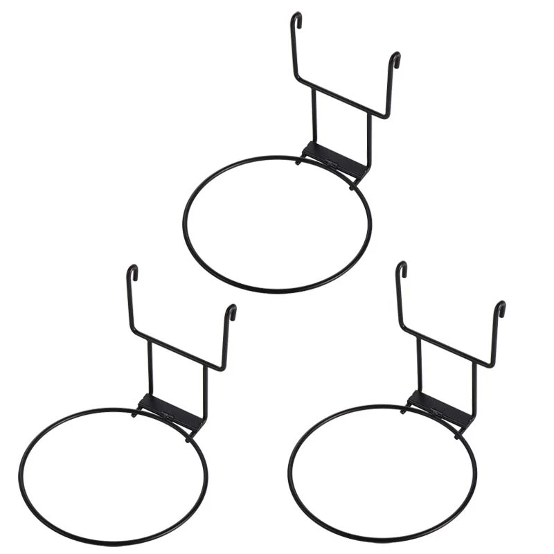 

Hanging Railing Home Decoration Planter Holders Anti-Rust Metal European Style Double Hook Wall-Mounted Flower Pot Stand