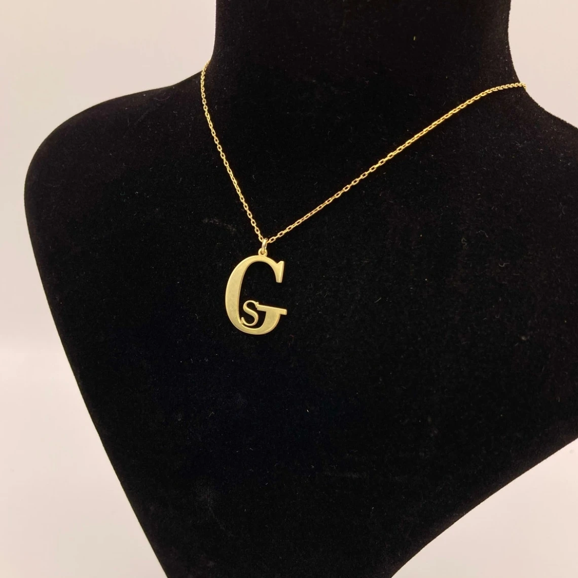 

Custom Gold Color Double Initials Necklace Stainless Steel Letters Pendant Necklace Women Girl Personalized Jewelry Gifts