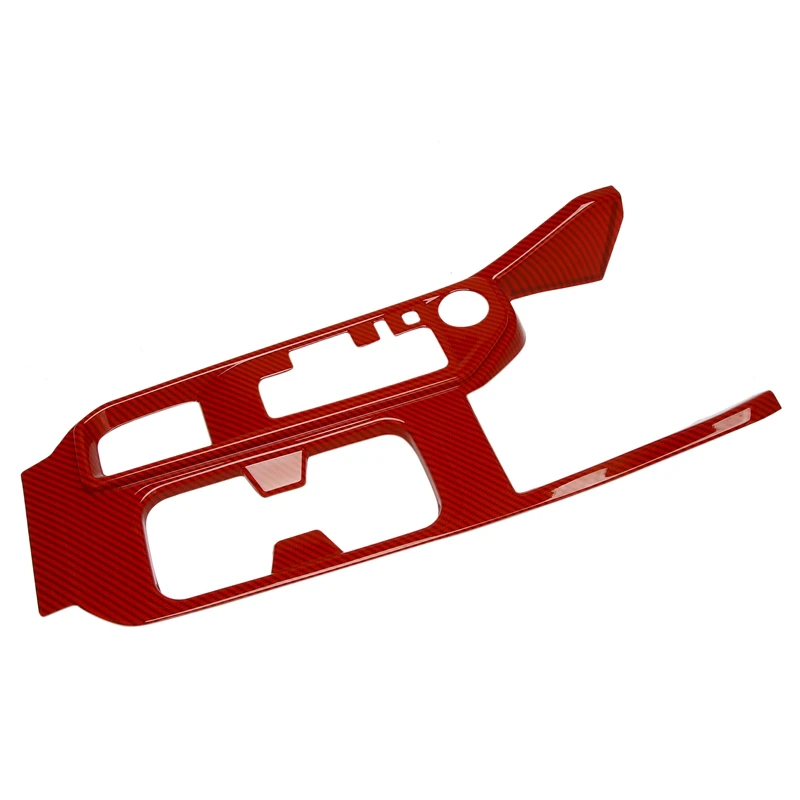 Отделка панели переключения передач автомобиля красное углеродное волокно