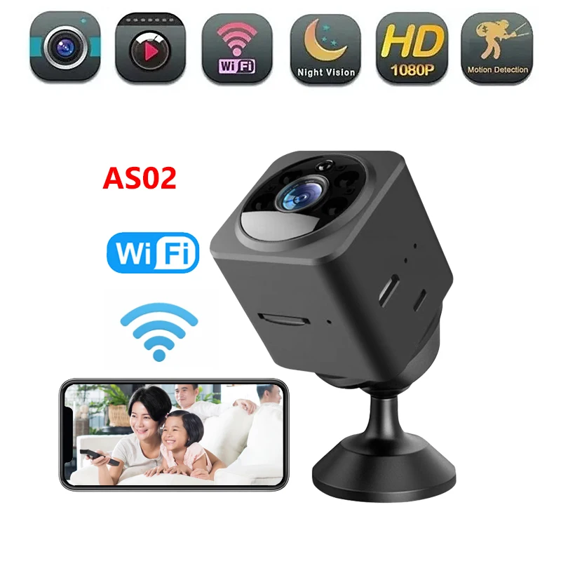 

Мини-камера видеонаблюдения с поддержкой Wi-Fi, 1080P, HD