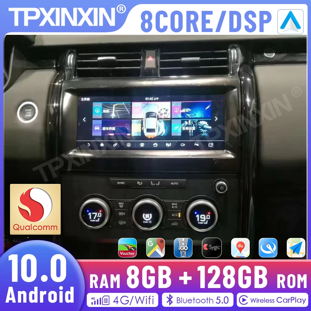

2 Din Android 10.0 8+128G For Land Rover Discovery 5 2016-2019 Car Multimedia Player Audio Radio Stereo GPS Navigation Head Unit