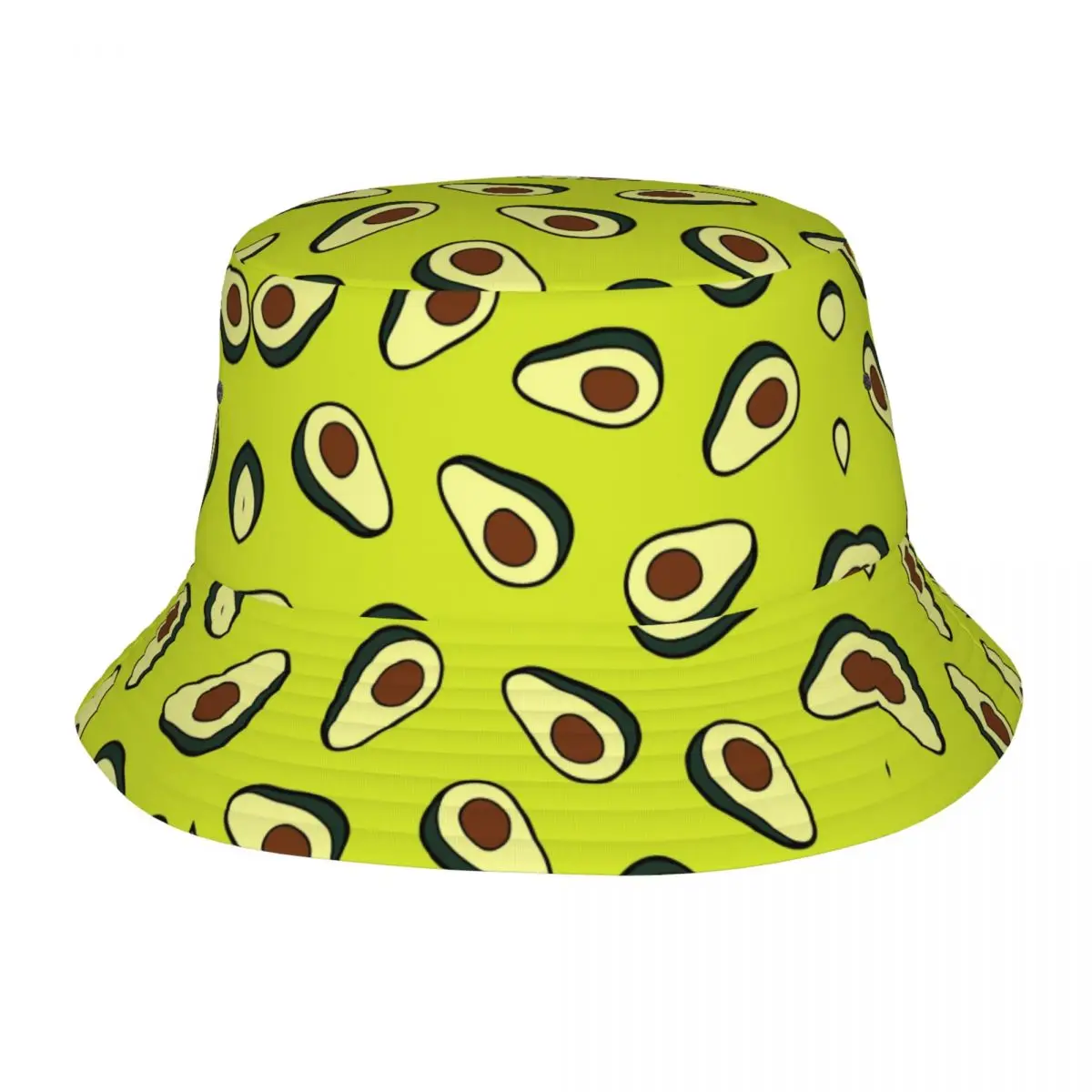 

Панама с рисунком авокадо, фруктов, зеленая
