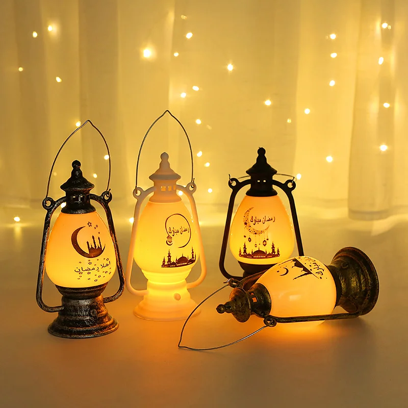 

Eid Mubarak LED Wind Lights Pony Lanterns Oil Lamp Ramadan Kareem Gift Ramadan Decoration 2023 Islam Muslim Party Decor for Home