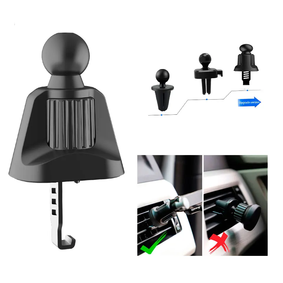 

Universal Car Air Vent Clip 17mm Ball Head Suction for Magnet Dashboard Gravity Support Charger Mobile Holder Accessories Stands