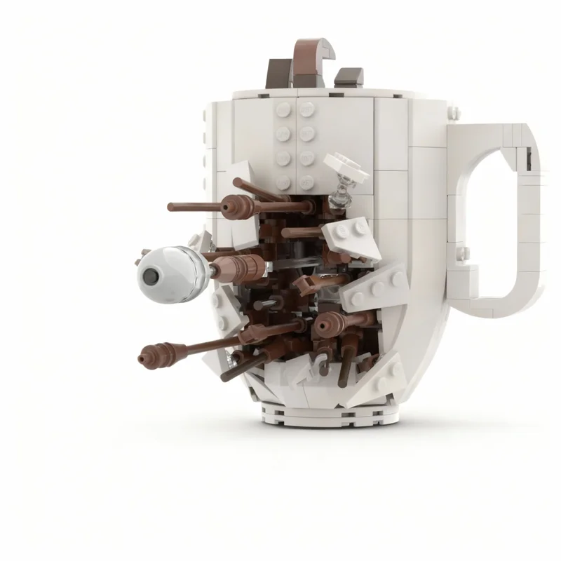 Фото 459 деталей, модель MOC MUG BULLET, строительные блоки, рождественский подарок, игрушка для сборки, коллекция, 3D-конструктор, творческий набор, образовательный подарок на день рождения №2