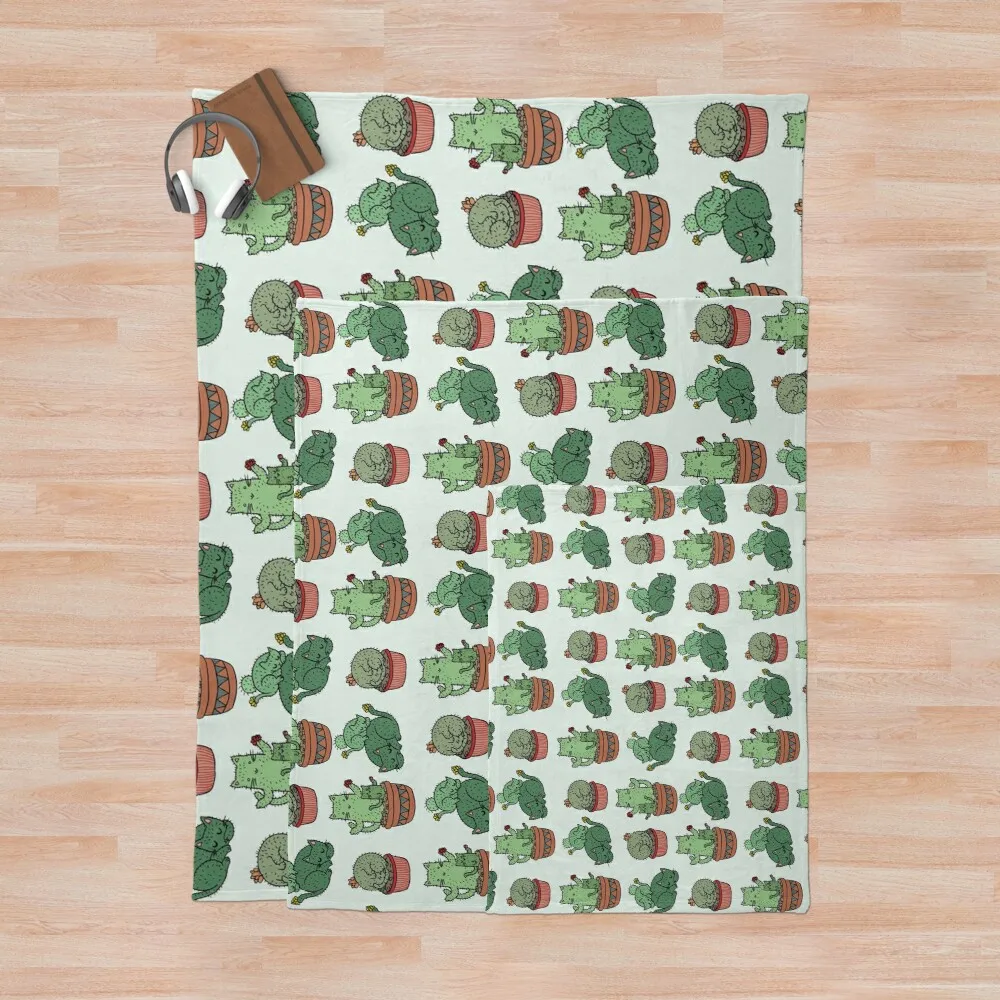 Простое одеяло Красивое Одеяло шерпа кактус кошки дешевое |