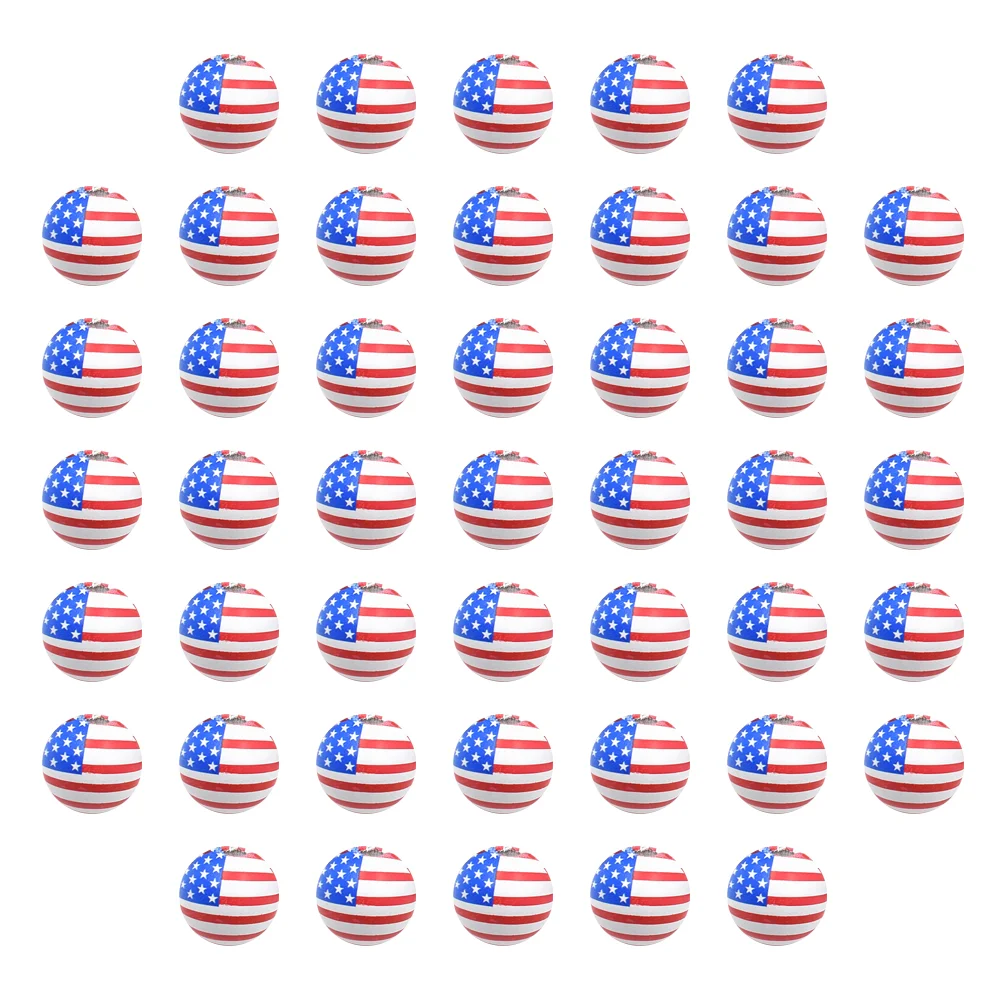 

50Pcs Crafts Making Beads Wooden Lovely National Flag Jewelry Decorative Beads