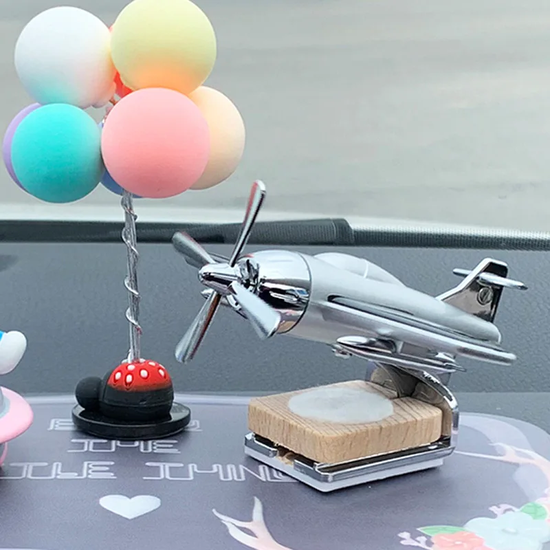 

akzz Car Air Freshener Solar Aircraft Decoration Mini Car Perfume Air Freshener Fragrance Car Airplane Ornament