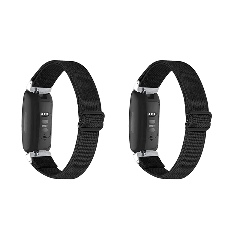 

Умные часы для Fitbit Inspire 2/ Inspire HR, эластичные регулируемые Мягкие Ремешки для замены (черные)