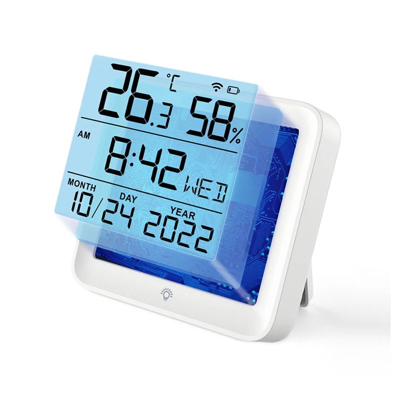 

Wifi Electronic Thermometer Hygrometer Clock Home Indoor High-Precision LED Screen Baby Room Thermohygrometer