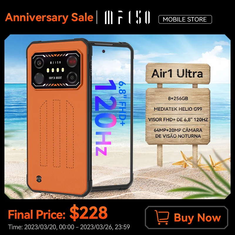 IIIF150 Air1 Ultra Global Version Smartphone 8GB+256GB Helio G99 Rugged Phone 6.8'' 120Hz 64MP+20MP Night Vision Cellphone enlarge
