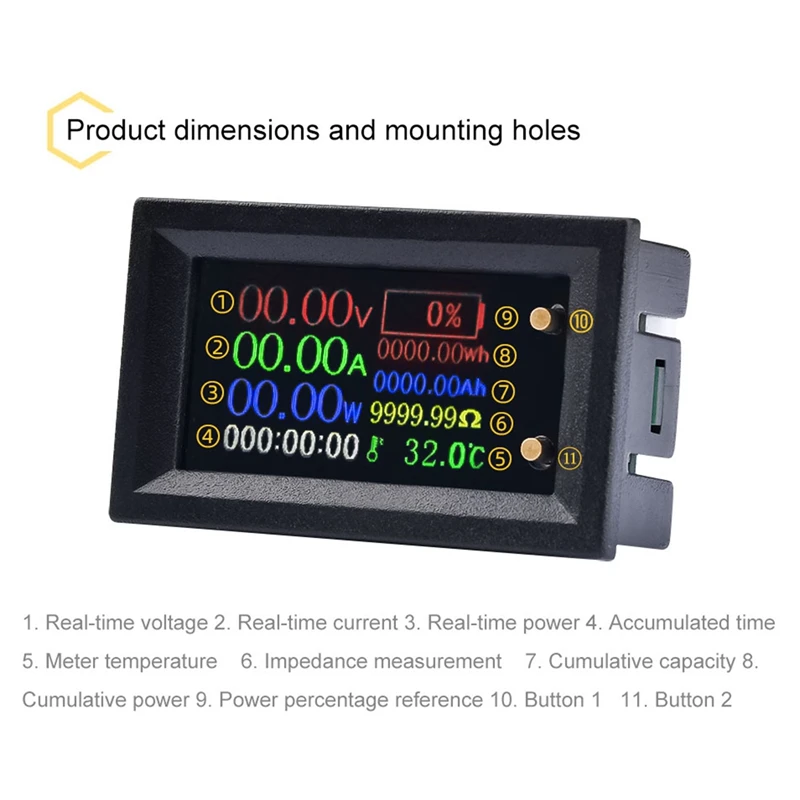 Цифровой вольтметр Амперметр Многофункциональный тестер IPS Напряжение Ток