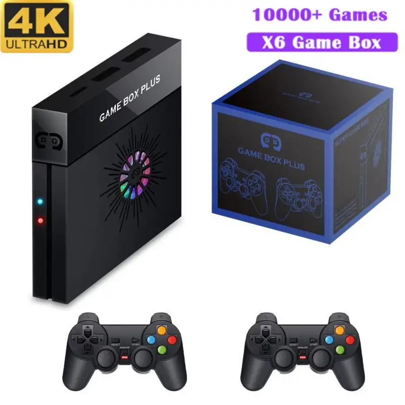 

Super Console X6 Game Box Plus With 2 Controller 3D HD Player Classic Retro Game Video Game TV Built In 10000 Games For N64/PSP