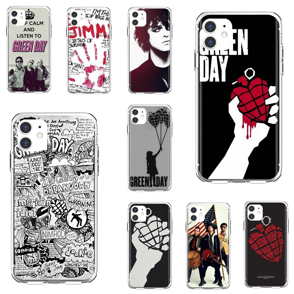 

For iPod Touch iPhone 10 11 12 Pro 4S 5S SE 5C 6 6S 7 8 X XR XS Plus Max 2020 Coldplay-Green-Day-Rock-Billie-Joe Soft Cover