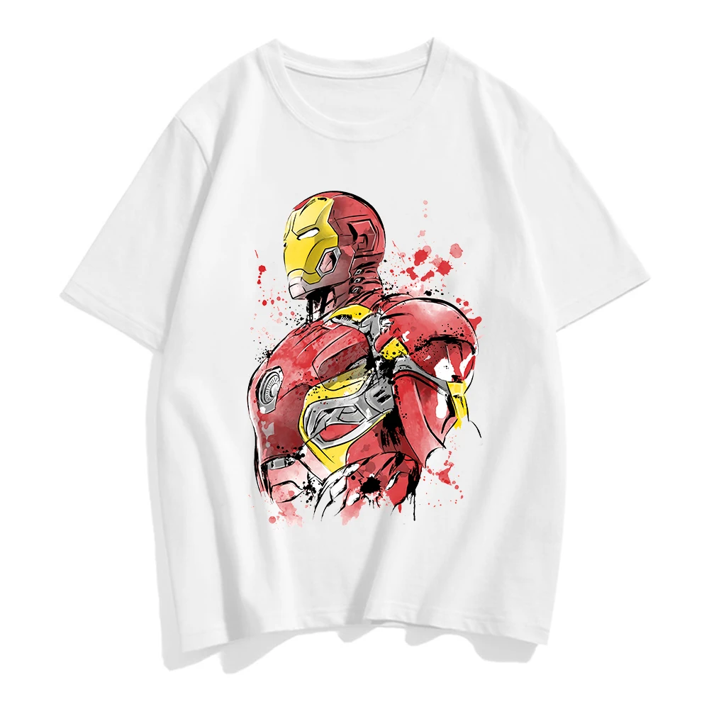 Футболка Человек-паук Мужская футболка с надписью Marvel Мультяшные аниме Harajuku Kawaii