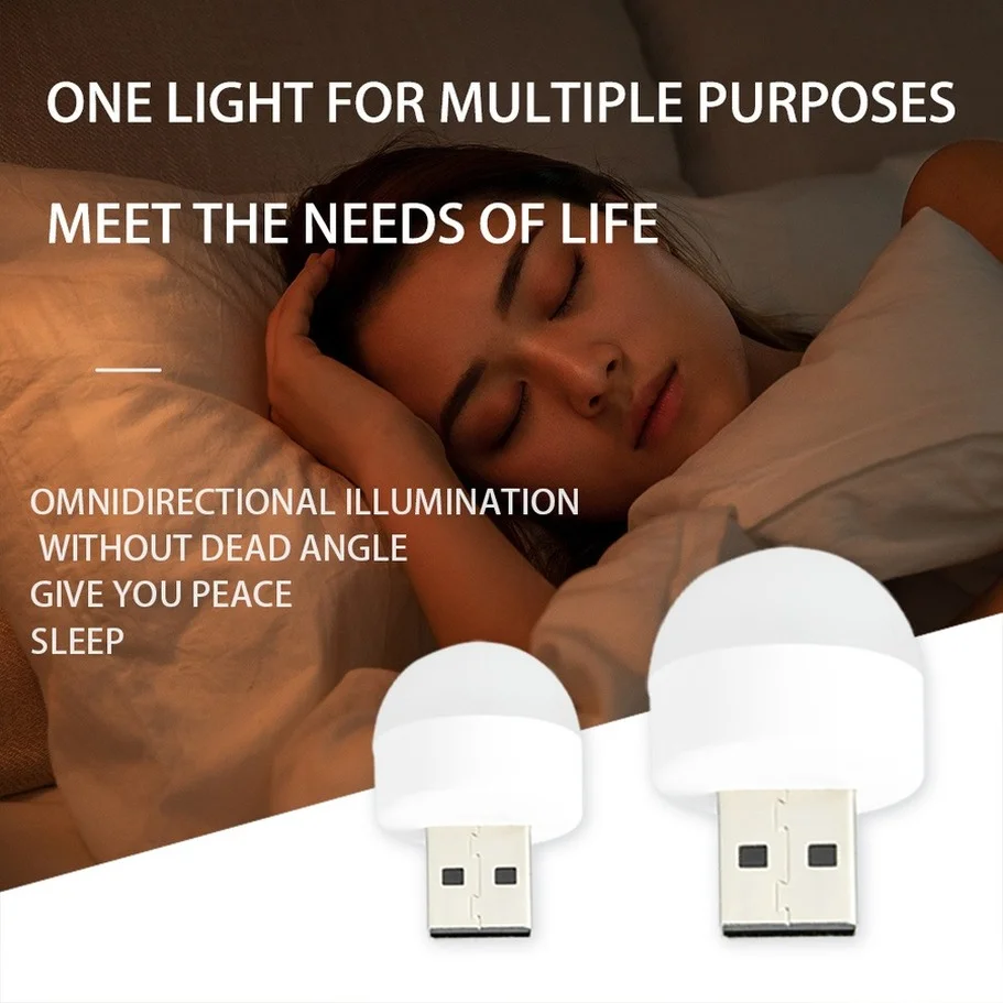 

Mini Portable USB LED Lamp 5V 1W Super Bright Book Light Reading Outdoor Emergency Mobile Power Charging LED Light