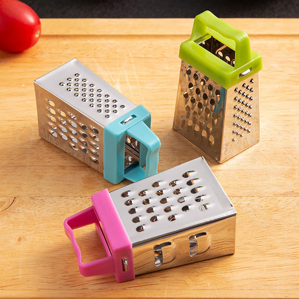 6 Pcs Cheese Mini Grater Vegetables Slicer Plastic Carrot Shredder Stainless Steel
