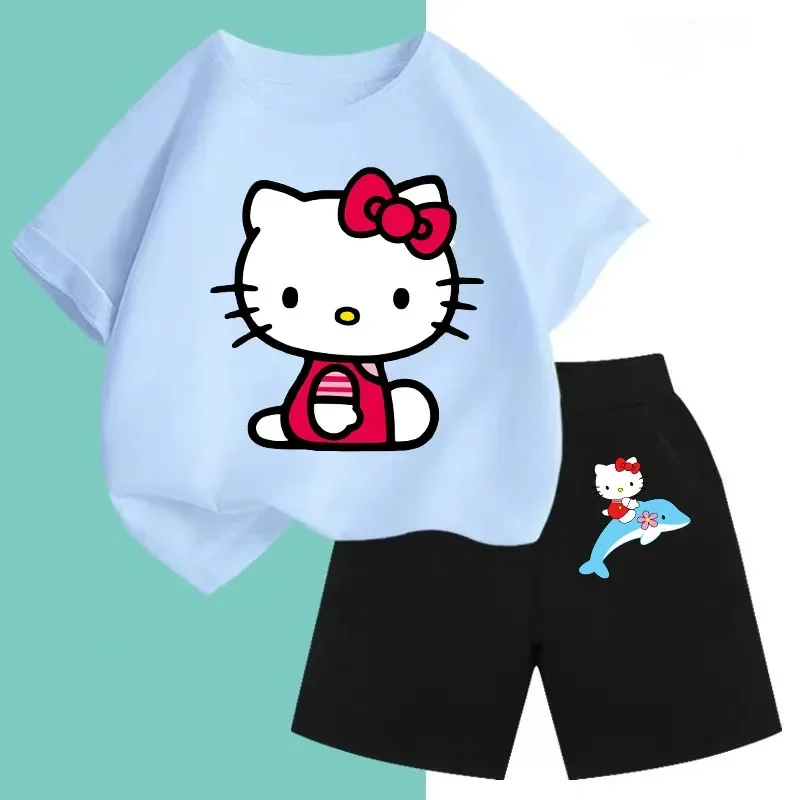 Детские спортивные летние комплекты из хлопка My Meoldy для мальчиков и девочек 4-6