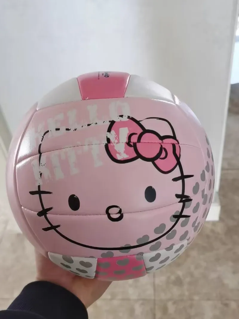 

Волейбол, красивый размер 5, подходит для внешних видов спорта для девочек, подарок на день рождения, ПУ аппарат Hello Kitty, пришитый