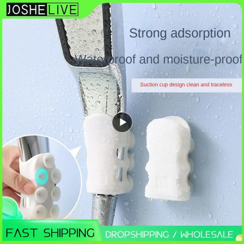 

Waterproof Shower Head Suction Cup Flower Sprinkling Sucker Nailless No Punching Silicone Shower Head Hanger Shower Accessories