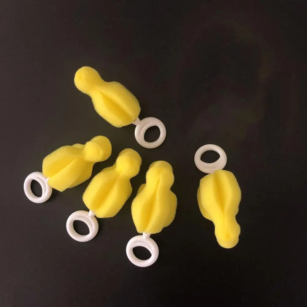 5Pcs Cleaning Yellow Sponge Infant 360 Degree Rotating Baby 
