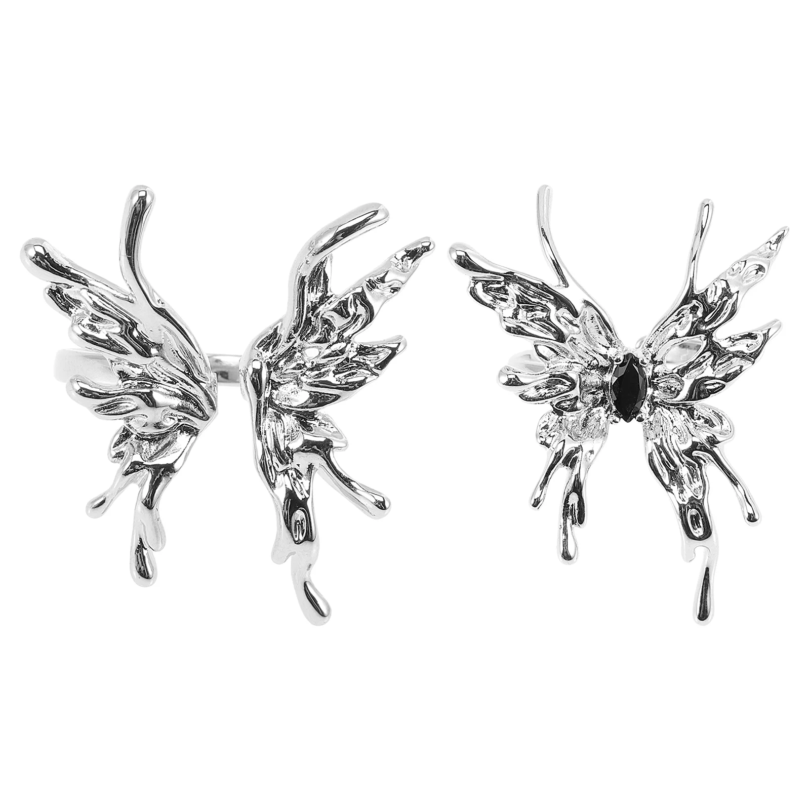 

2pcs Vintage Butterflies Rings Butterflies Rings Jewelry Butterflies Rings