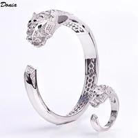 donia jewelry european and american domineering leopard bracelet ring set for men and women luxury fashion opening bracelet
