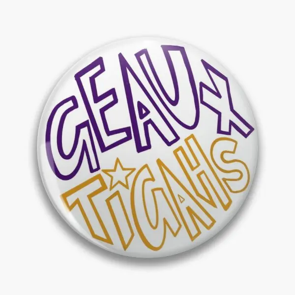 

Geaux Tigahs Customizable Soft Button Pin Cute Jewelry Badge Clothes Metal Lover Cartoon Collar Funny Fashion Women Creative