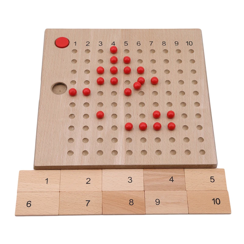 

Montessori Educational Wooden Toy Multiplication And Division Bead Board For Early Childhood Preschool Training -Family
