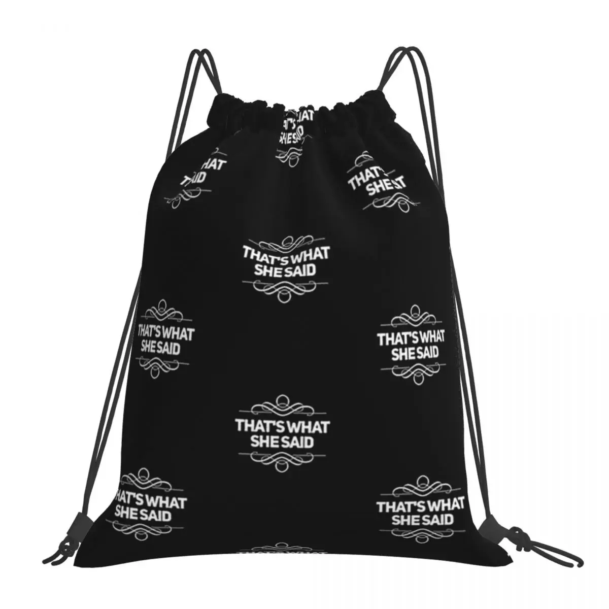 

That's What She Said 2 Backpacks Multi-function Portable Drawstring Bags Drawstring Bundle Pocket Shoes Bag Book Bags For Man