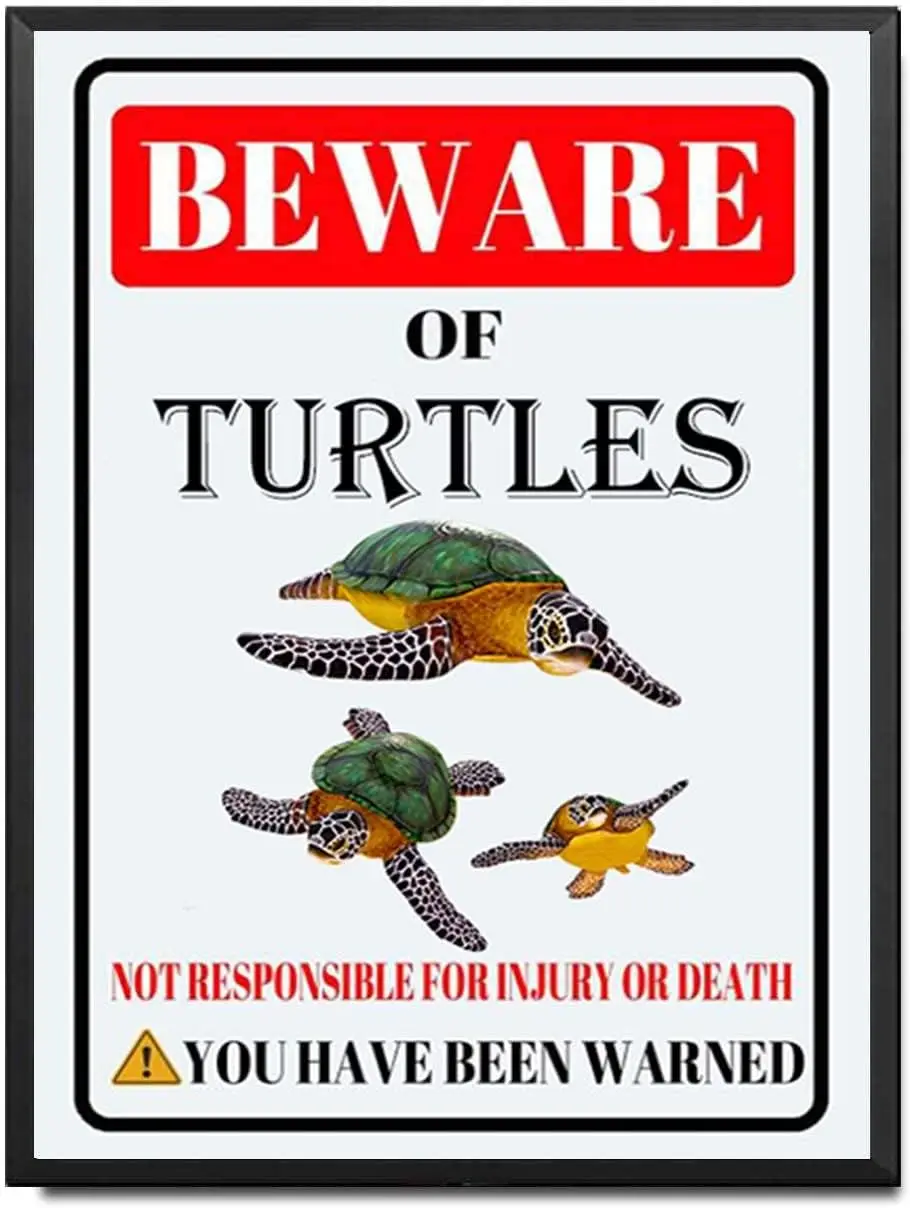 Жестяной знак Остерегайтесь черепашек, металлический знак, Забавный домашний Настенный декор для улицы, искусственные украшения