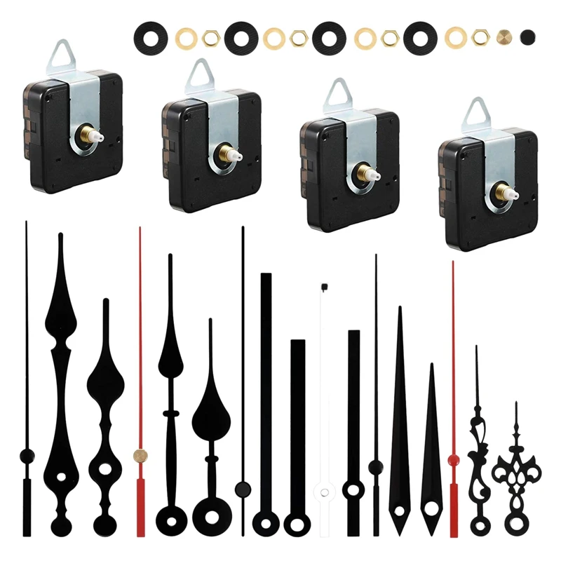 

Стрелки часов сделай сам, 4 комплекта, высокий крутящий момент, длинный вал, кварцевые часы, механизм, двигатель, 6 комплектов, сменные стрелк...