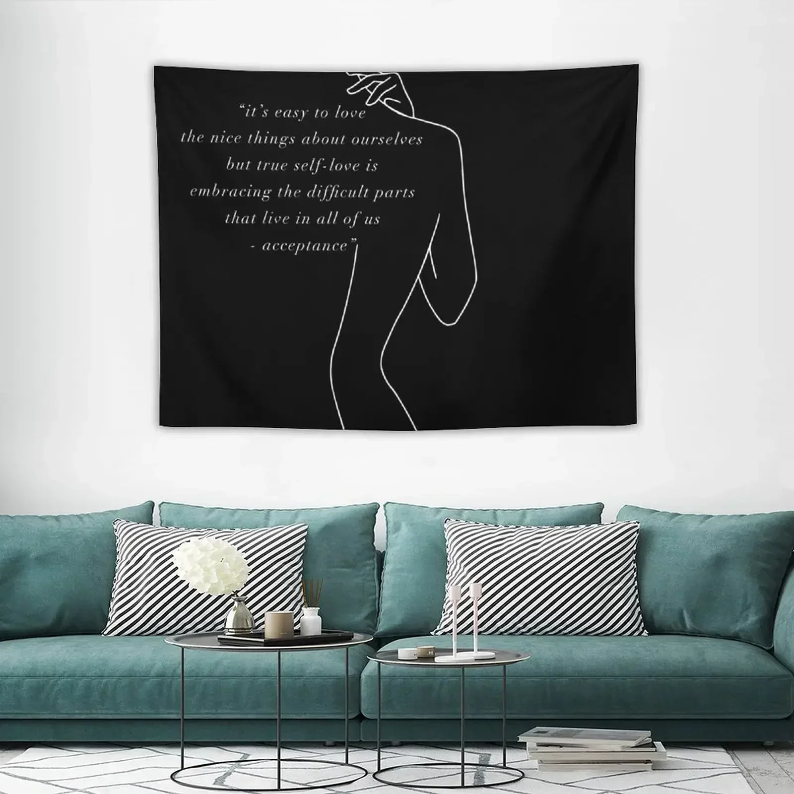 Rupi kaur ( Домашнее тело) Гобелен Украшения комнаты Kawaii Декор Эстетический гобелен