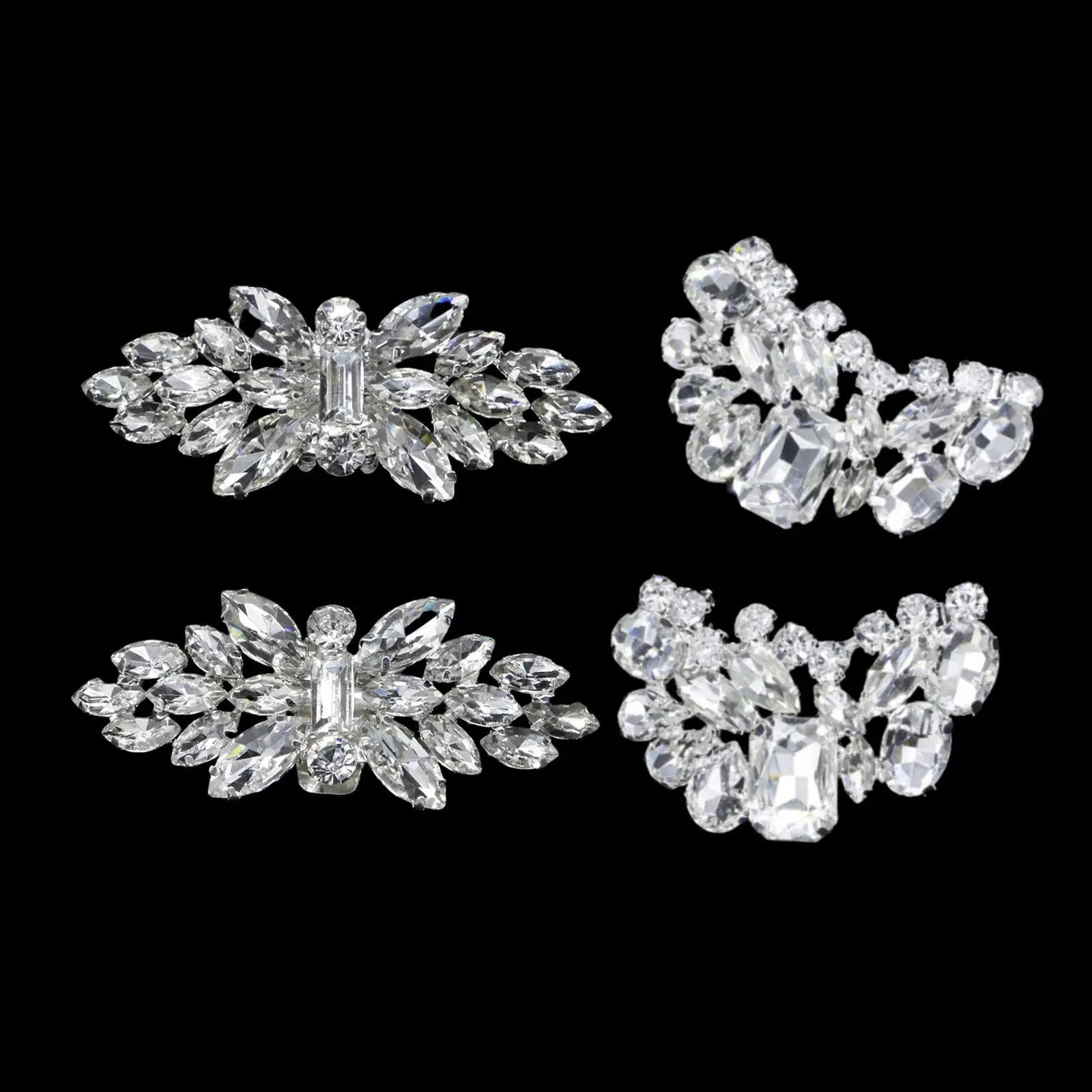 

1 Pair Rhinestone Shoe Clips Lady Craft Shoe Buckle Charms Accessories