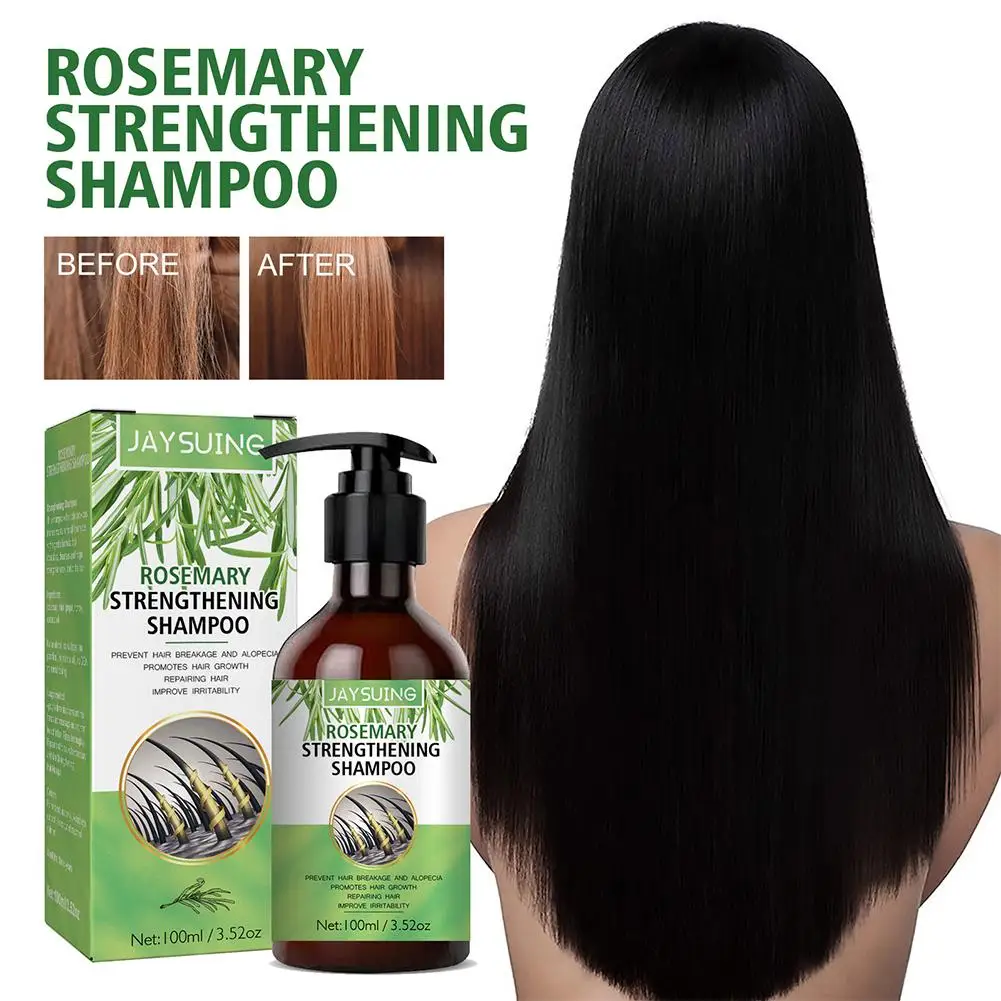 

100ml Rosemary Strengthening Shampoo Hair Treatment Breakage Deep Frizz Anti Oil Clean Control Nourish Care Flu C7R3