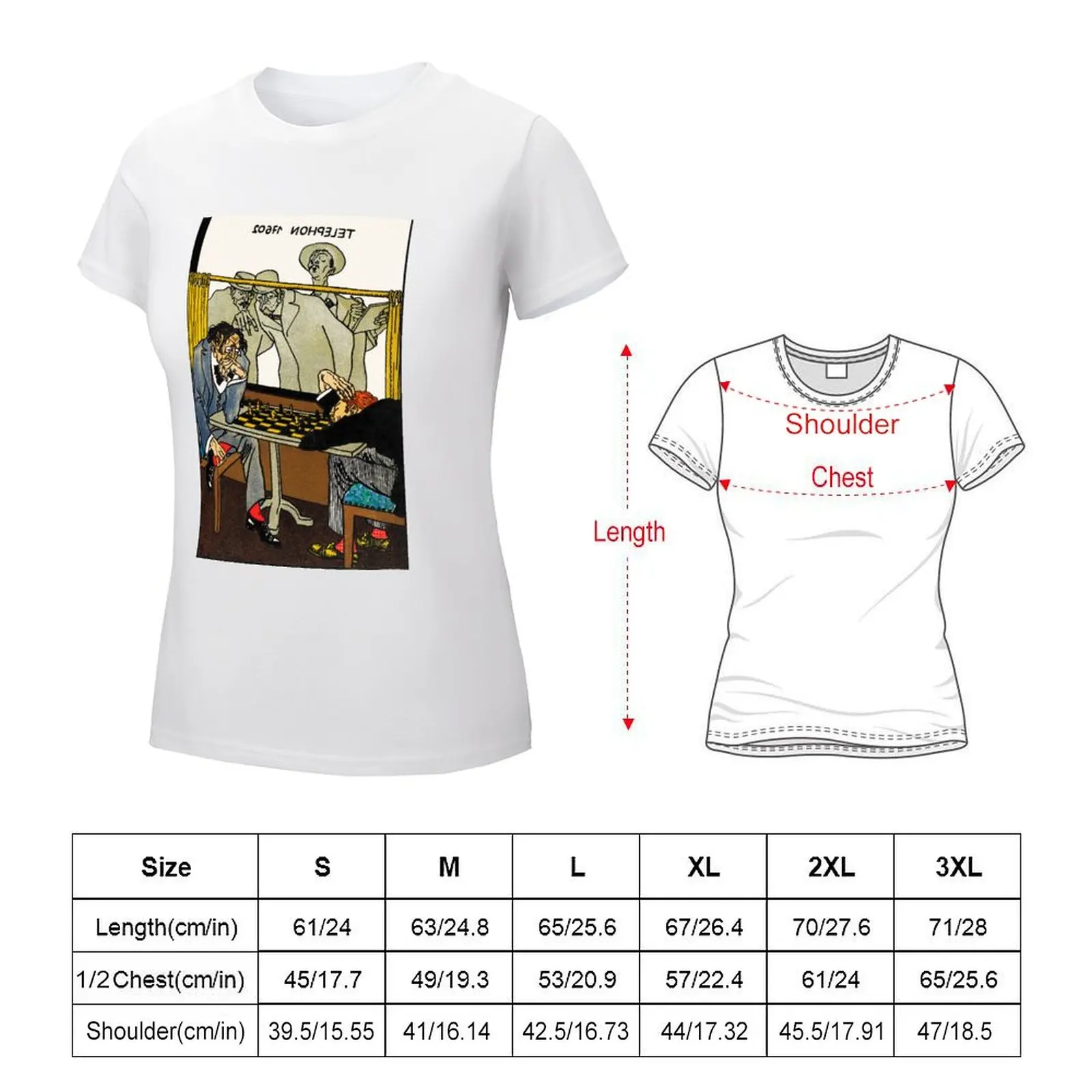 Футболка Viennese Cafe: Пример шахматных игроков от Moriz Jung Забавные Рубашки для