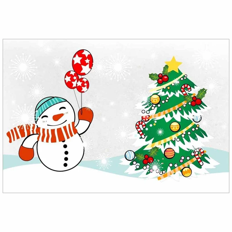 

Алмазная живопись «сделай сам», вышивка, Рождественская елка и снеговик, круглая смола, алмазная вышивка крестиком, домашний Настенный деко...