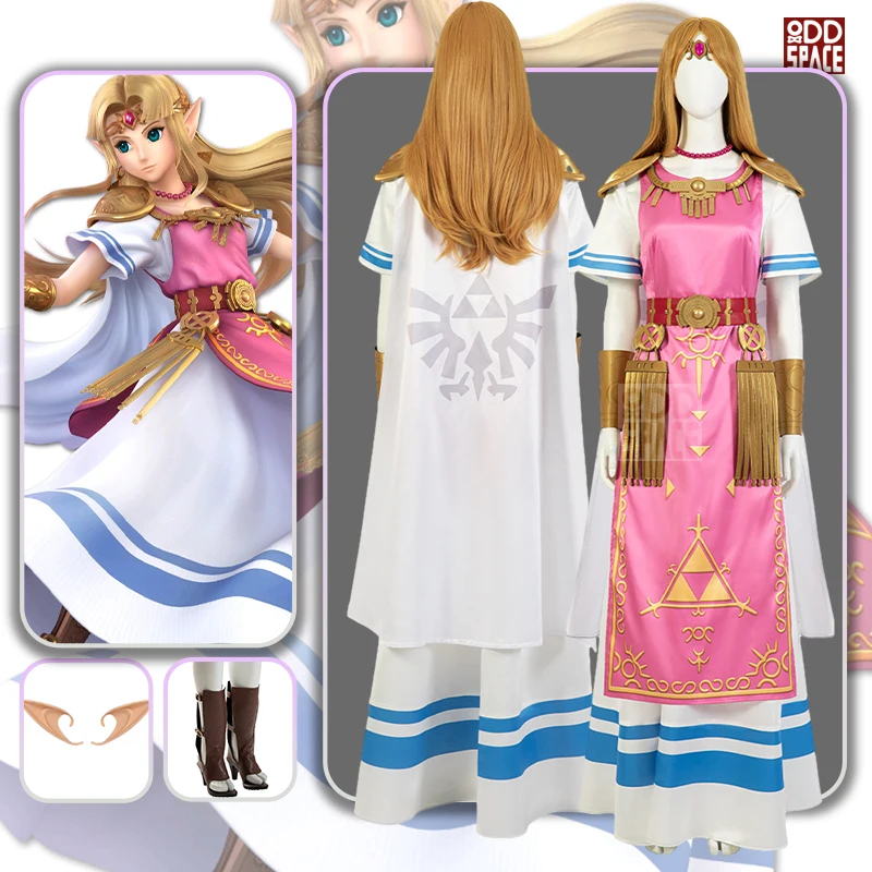 

Костюм принцессы Z для косплея Косплей игра Принцесса Розовое платье плащ косплей костюм Хэллоуин